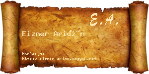 Eizner Arián névjegykártya